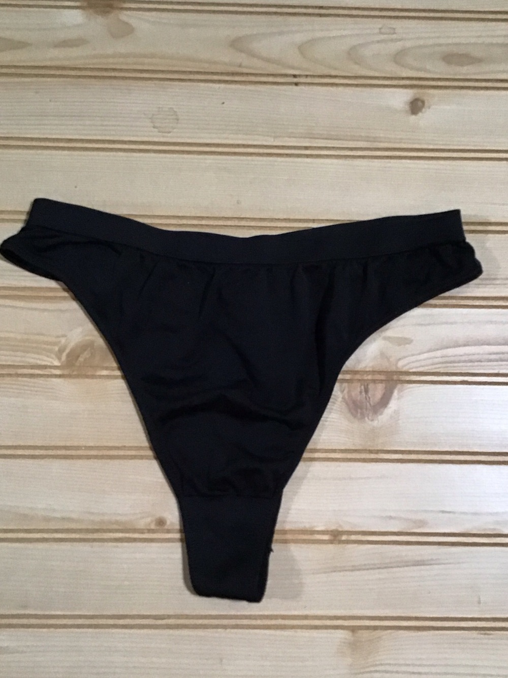 Victoria’s Secret Women’s Black Bikini Bottom Thong Panty NWT